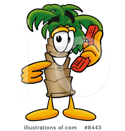 Royalty-Free (RF) Palm Tree Mascot Clipart Illustration by Mascot Junction - Stock Sample #8443