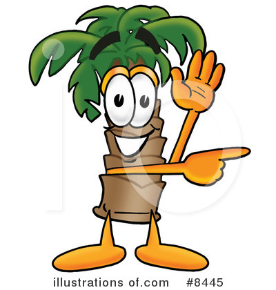 Royalty-Free (RF) Palm Tree Mascot Clipart Illustration by Mascot Junction - Stock Sample #8445