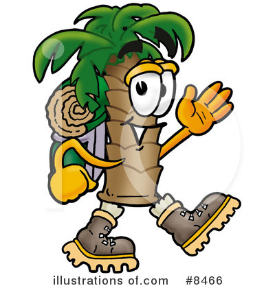 Palm Tree Mascot Clipart #8466 by Toons4Biz