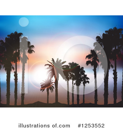 Royalty-Free (RF) Palm Trees Clipart Illustration by KJ Pargeter - Stock Sample #1253552