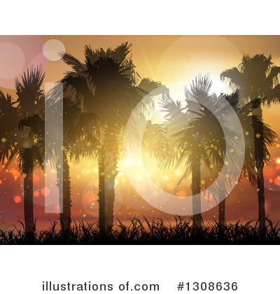 Royalty-Free (RF) Palm Trees Clipart Illustration by KJ Pargeter - Stock Sample #1308636