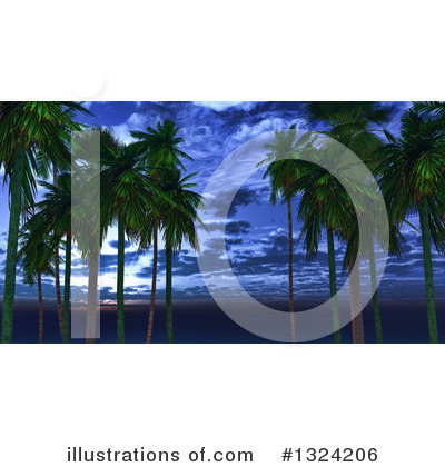 Tropical Beach Clipart #1324206 by KJ Pargeter