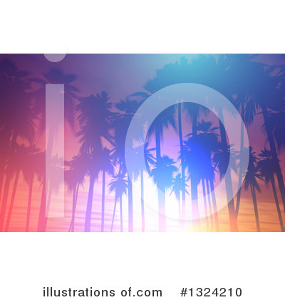 Royalty-Free (RF) Palm Trees Clipart Illustration by KJ Pargeter - Stock Sample #1324210