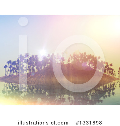 Palm Trees Clipart #1331898 by KJ Pargeter