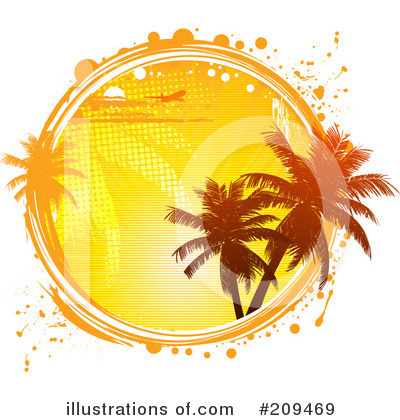 Royalty-Free (RF) Palm Trees Clipart Illustration by elaineitalia - Stock Sample #209469
