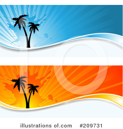 Royalty-Free (RF) Palm Trees Clipart Illustration by KJ Pargeter - Stock Sample #209731