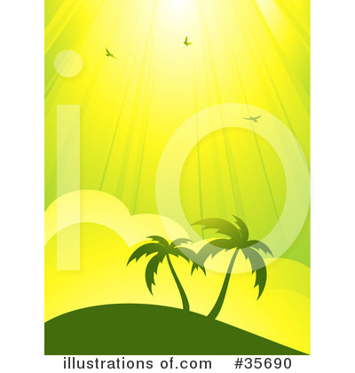 Royalty-Free (RF) Palm Trees Clipart Illustration by elaineitalia - Stock Sample #35690