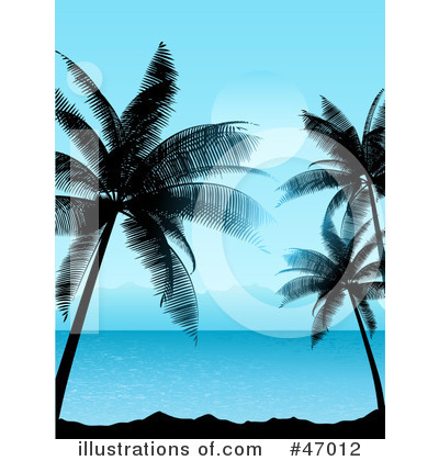 Royalty-Free (RF) Palm Trees Clipart Illustration by KJ Pargeter - Stock Sample #47012