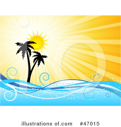 Royalty-Free (RF) Palm Trees Clipart Illustration by KJ Pargeter - Stock Sample #47015