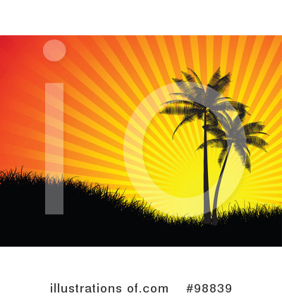 Tropical Sunset Clipart #98839 by KJ Pargeter