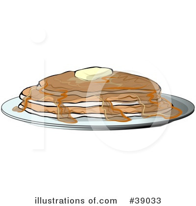Royalty-Free (RF) Pancakes Clipart Illustration by djart - Stock Sample #39033