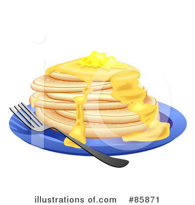 Royalty-Free (RF) Pancakes Clipart Illustration by BNP Design Studio - Stock Sample #85871