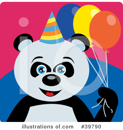 Royalty-Free (RF) Panda Bear Clipart Illustration by Dennis Holmes Designs - Stock Sample #39790