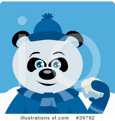 Royalty-Free (RF) Panda Bear Clipart Illustration by Dennis Holmes Designs - Stock Sample #39792