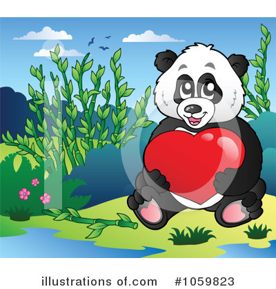 Royalty-Free (RF) Panda Clipart Illustration by visekart - Stock Sample #1059823