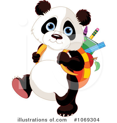 Royalty-Free (RF) Panda Clipart Illustration by Pushkin - Stock Sample #1069304