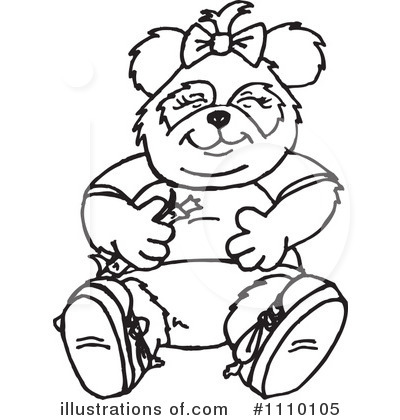 Royalty-Free (RF) Panda Clipart Illustration by Dennis Holmes Designs - Stock Sample #1110105