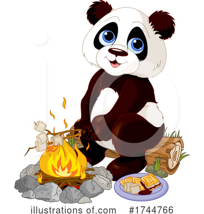 Royalty-Free (RF) Panda Clipart Illustration by Pushkin - Stock Sample #1744766