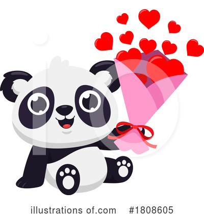 Royalty-Free (RF) Panda Clipart Illustration by Hit Toon - Stock Sample #1808605