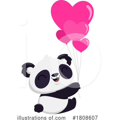 Royalty-Free (RF) Panda Clipart Illustration by Hit Toon - Stock Sample #1808607