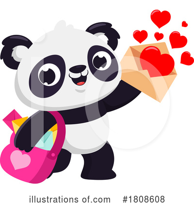 Royalty-Free (RF) Panda Clipart Illustration by Hit Toon - Stock Sample #1808608