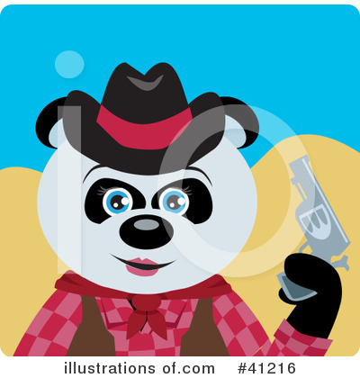 Royalty-Free (RF) Panda Clipart Illustration by Dennis Holmes Designs - Stock Sample #41216