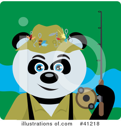 Royalty-Free (RF) Panda Clipart Illustration by Dennis Holmes Designs - Stock Sample #41218
