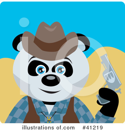 Royalty-Free (RF) Panda Clipart Illustration by Dennis Holmes Designs - Stock Sample #41219