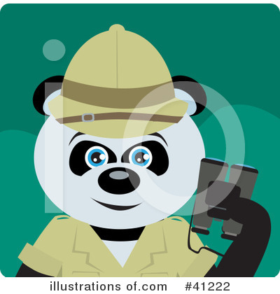 Royalty-Free (RF) Panda Clipart Illustration by Dennis Holmes Designs - Stock Sample #41222