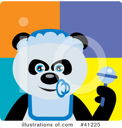 Royalty-Free (RF) Panda Clipart Illustration by Dennis Holmes Designs - Stock Sample #41225