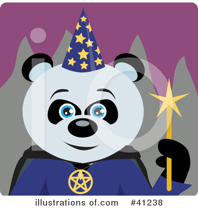 Royalty-Free (RF) Panda Clipart Illustration by Dennis Holmes Designs - Stock Sample #41238