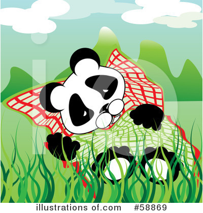 Royalty-Free (RF) Panda Clipart Illustration by kaycee - Stock Sample #58869