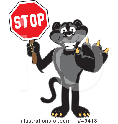 Royalty-Free (RF) Panther Character Clipart Illustration by Mascot Junction - Stock Sample #49413