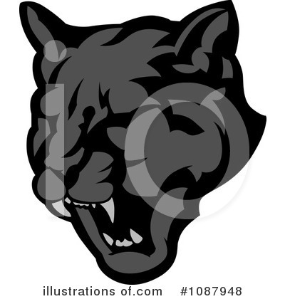 Black Panther Clipart #1087948 by Chromaco