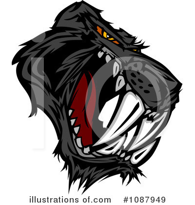 Black Panther Clipart #1087949 by Chromaco
