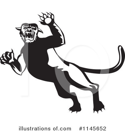 Royalty-Free (RF) Panther Clipart Illustration by patrimonio - Stock Sample #1145652