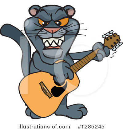 Royalty-Free (RF) Panther Clipart Illustration by Dennis Holmes Designs - Stock Sample #1285245