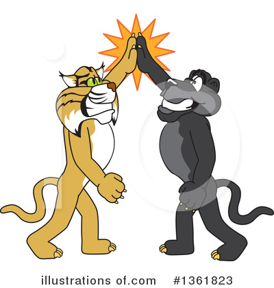 Royalty-Free (RF) Panther School Mascot Clipart Illustration by Mascot Junction - Stock Sample #1361823