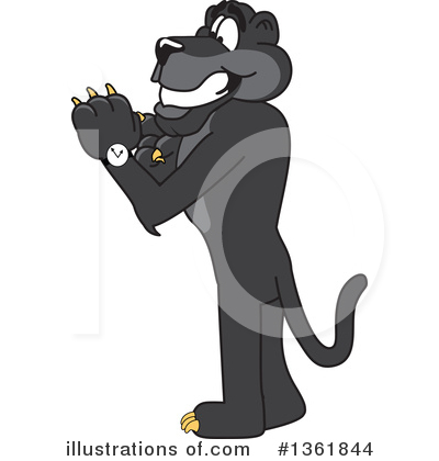 Royalty-Free (RF) Panther School Mascot Clipart Illustration by Mascot Junction - Stock Sample #1361844