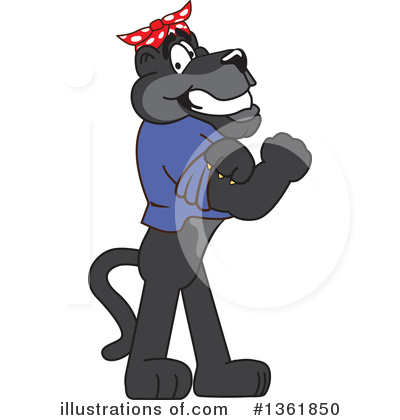 Royalty-Free (RF) Panther School Mascot Clipart Illustration by Mascot Junction - Stock Sample #1361850