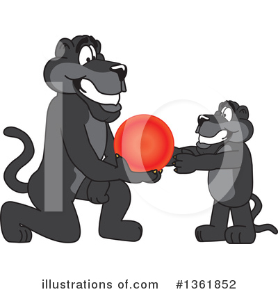 Royalty-Free (RF) Panther School Mascot Clipart Illustration by Mascot Junction - Stock Sample #1361852