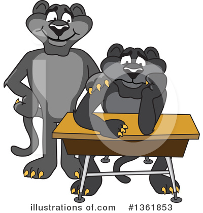 Royalty-Free (RF) Panther School Mascot Clipart Illustration by Mascot Junction - Stock Sample #1361853