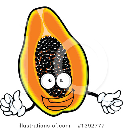 Royalty-Free (RF) Papaya Clipart Illustration by Vector Tradition SM - Stock Sample #1392777