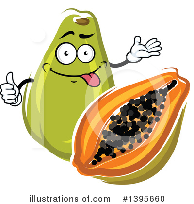 Papaya Clipart #1395660 by Vector Tradition SM