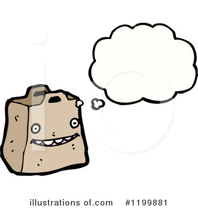 Royalty-Free (RF) Paper Bag Clipart Illustration by lineartestpilot - Stock Sample #1199881