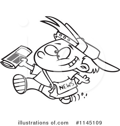 Royalty-Free (RF) Paper Boy Clipart Illustration by toonaday - Stock Sample #1145109