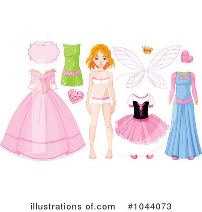 Royalty-Free (RF) Paper Doll Clipart Illustration by Pushkin - Stock Sample #1044073