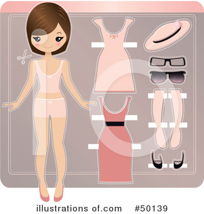 Paper Doll Clipart #50139 by Melisende Vector