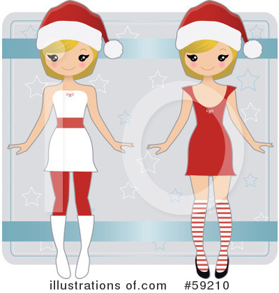 Royalty-Free (RF) Paper Doll Clipart Illustration by Melisende Vector - Stock Sample #59210