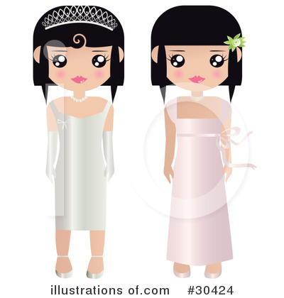 Bridesmaids Clipart #30424 by Melisende Vector